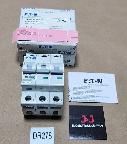 *BRAND NEW* Eaton WMZS3C10 Miniature Circuit Breaker 10A 3-Pole 400V + Warranty!