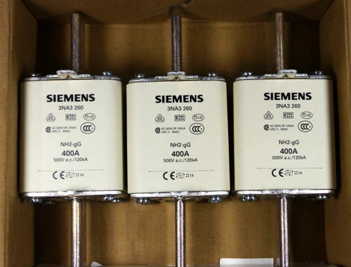 3er Pack SIEMENS (3NA3 260) Sicherungseinsatz | 400A | 500V | Gr.2 | gG