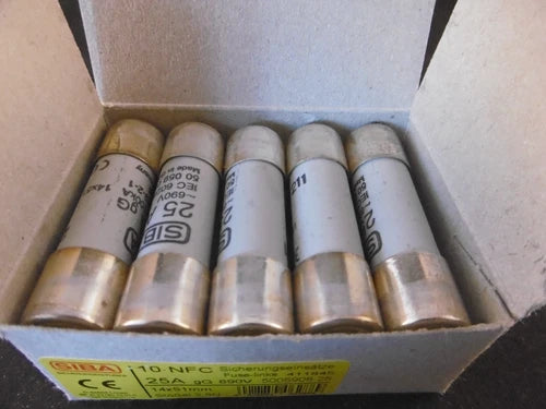 10x SIBA Sicherungseins?tze NFC 25A 5005908.25 NEU OVP