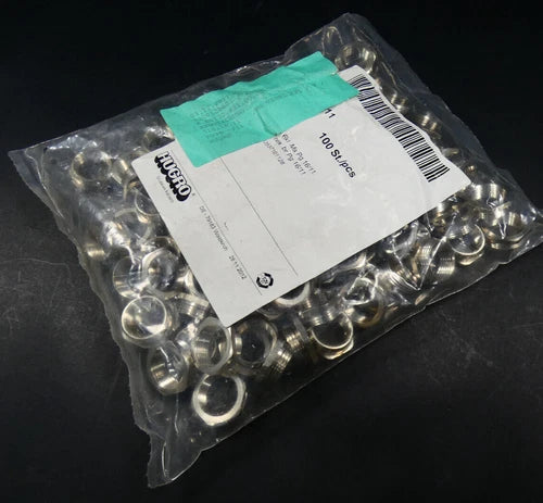 100 St¨¹ck | Hugro | Reduzierung sechskant | PG 16/11 | Messing vernickelt