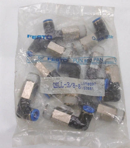 10 St¨¹ck Festo QSLL-3/8-8 153081 L-Lang-Steckverschraubung