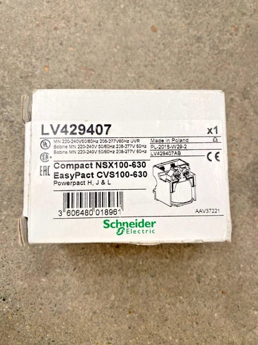 NEW SCHNEIDER ELECTRIC LV429407 MN 220-240V50/60Hz 208-277V60Hz UVR