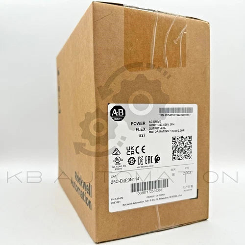 Inversor de frequência CA PowerFlex 527 25C-D4P0N114, entrada de 380-480 VCA, saída de 4,0 A e 1,5 kW (2 HP)