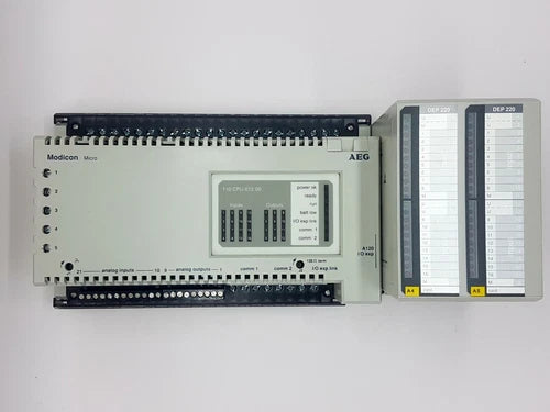 AEG Modicon SCHNEIDER Micro 110 CPU 612 00 + DEP 220 (2units) AND AS-HDTA-202