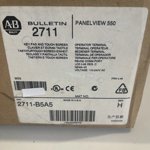 1PC NEW IN BOX Allen Bradley 2711-B5A5 PanelView 550 FREE SHIP US