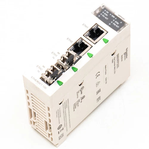 SCHNEIDER ELECTRIC BMXNRP0200，Conversor de Fibra MM/LC 2CH Usado em estoque no PLC...