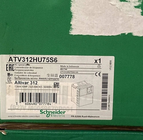 Schneider Electric Altivar 312 ATV312HU75S6 7.5kW-10HP - 525-600V - 50/60Hz