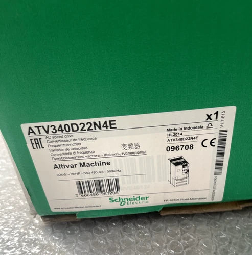 Schneider Electric, ATV340D22N4E, AC Speed Drive Altivar Machine 22kW - 30HP