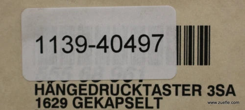 Siemens Hanging Push Button 3SA1629 Encapsulated 500VAC Ith=10A
