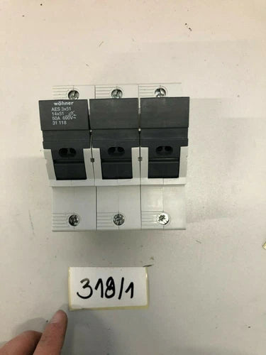 1 VPE Halter para Sicherungen W¡±hner 31118 14 x 51, 3P zylindrisch