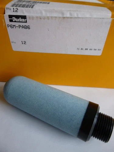 12x Parker P6M-PAB6 Schalld?mpfer Neu OVP