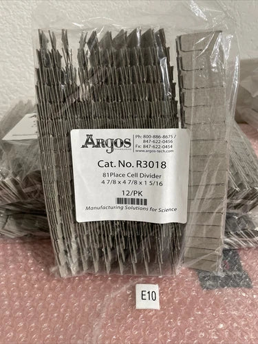 (7) ARGOS TECHNOLOGIES Cat.No. R3018 81 Place Cell Divider 7 Sealed Bags Of 12