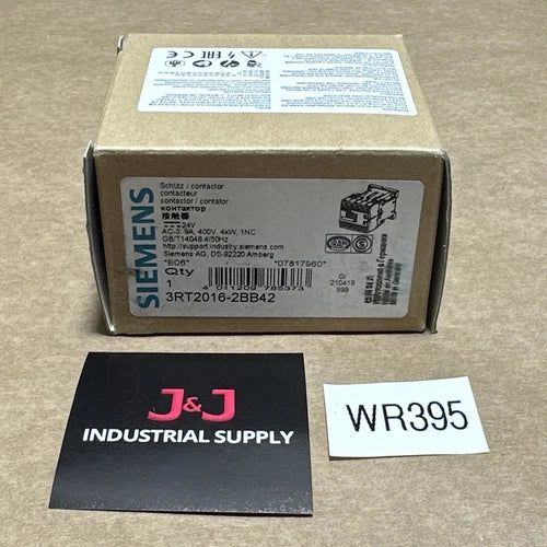 NEW IN BOX- Siemens 3-Phase Contactor Module 3RT2016-2BB42 24V Coil, 400V 9A 4kW
