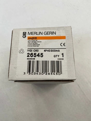 1pc x Merlin Gerin Schneider multi 9 vigi c60 26545 4p 40 300mA