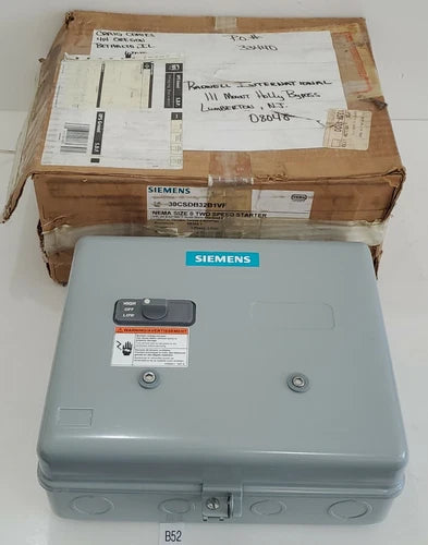 *NEW* Siemens 30CSDB32B1VF Enclosed Manual Size 0 Two Speed Starter 120V Coil