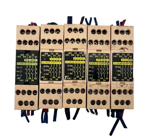 5pc x JOKAB SAFETY BT50 24VDC SAFETY RELAY