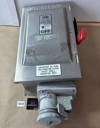 PREOWNED- Siemens Heavy Duty Safety Switch 60A 600VAC 250VDC HF362SCH | FASTSHIP