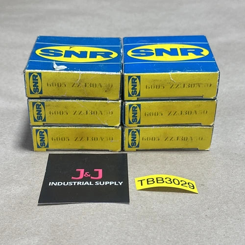 (6) SNR 6005-ZZJ30A50 Single Row Deep Groove Ball Bearing Metal Seals 2 Sides