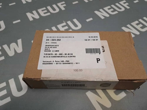 09150006202-HARTING -09150006202 / Contacto Hembra 1,0 MM2 Nuevo