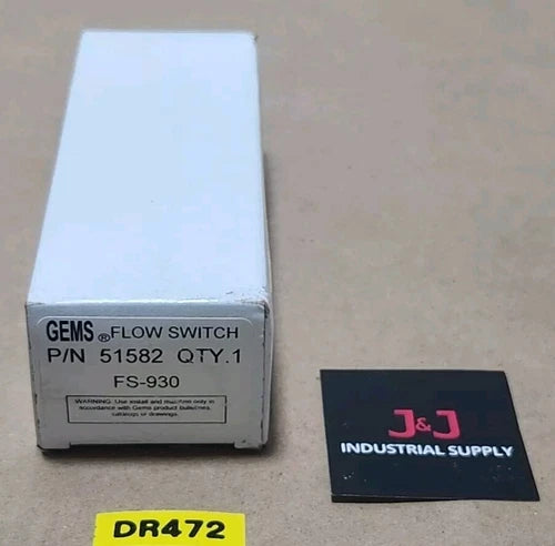 *BRAND NEW* Gems FS-930 Brass Flow Switch Sensor .10Gpm 51582 ???? + Warranty!