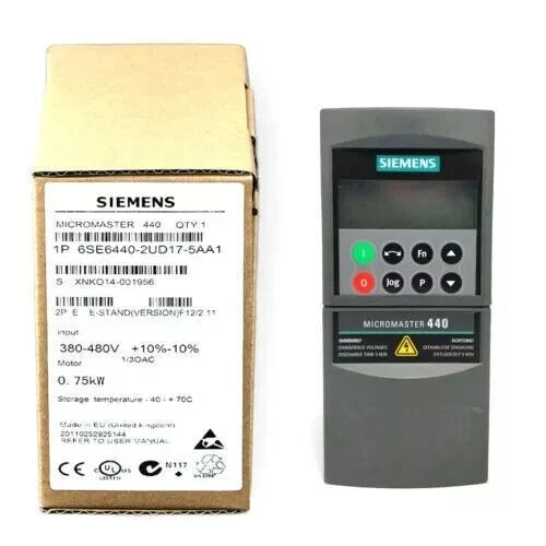 New Siemens 6SE6440-2UD17-5AA1 6SE6 440-2UD17-5AA1 MICROMASTER 440