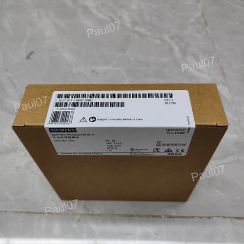 New Siemens 6ES7511-1AK02-0AB0 6ES7 511-1AK02-0AB0 SIMATIC S7-1500 CPU 1511-1 PN