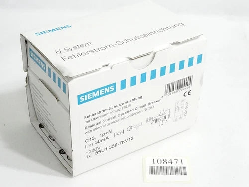 Siemens Fehlerstrom-Schutzeinrichtung 5SU1356-7KV13  / Neu OVP