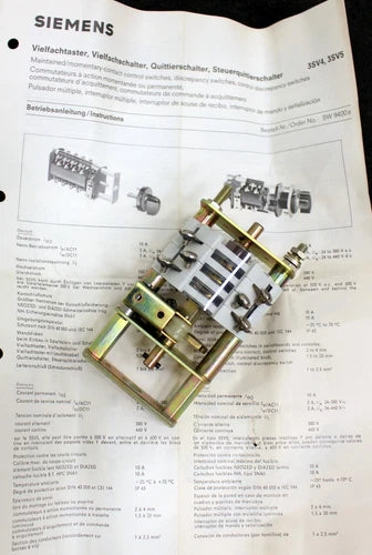 Siemens multiple button 3SV4001-OCE - 10A -
