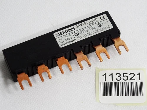 Siemens 3RV1915-5DB Verbindungsst¨¹ck f¨¹r 3-Phasen-Sammelschiene