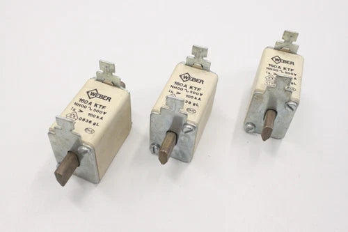 3x WEBER NH00 160A 500V NH Sicherungseinsatz 160AKTFNH00 NEU