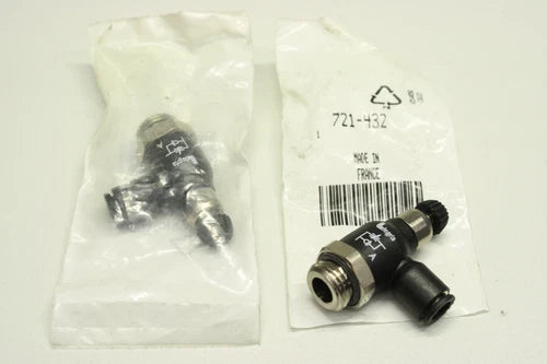 2x LEGRIS 721-432 7060 G1/4 10bar 6mm Drosselventil abluftregler 721432 OVP