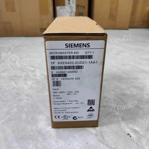 New Siemens 6SE6420-2UD21-1AA1 6SE6 420-2UD21-1AA1 MICROMASTER 420
