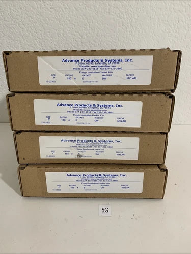(4) Advanced Products & Systems Inc EDWSSMY01150 Flange Insulation Gasket Kits
