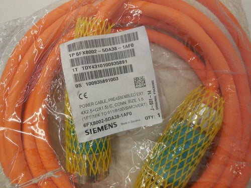 Nuevo SIEMENS 6FX8002-5DA38-1AF0 Cable de Alimentaci¨®n 6FX80025DA381AF0