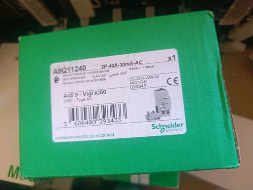 Schneider A9Q11240 2P 40A 40mA , Env¨ªo r¨¢pido!! FACTURA GARANT?A INVOICE , New!!