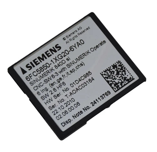 Siemens Sinumerik 840D sl 6FC5850-1XG20-6YA0 6FC5 850-1XG20-6YA0