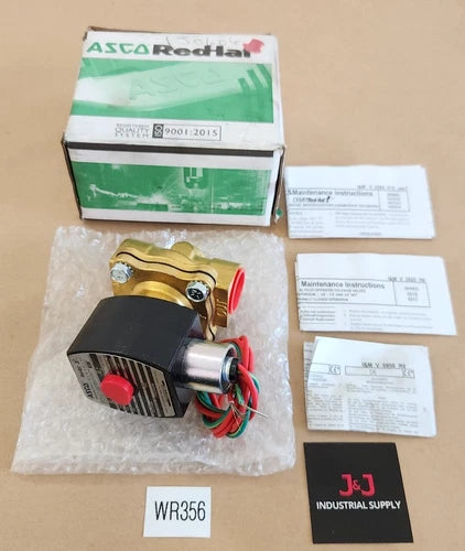 *BRAND NEW* Asco EF8210G095 Red Hat Valve 3/4" Pipe 120V 60Hz 2W + Warranty!