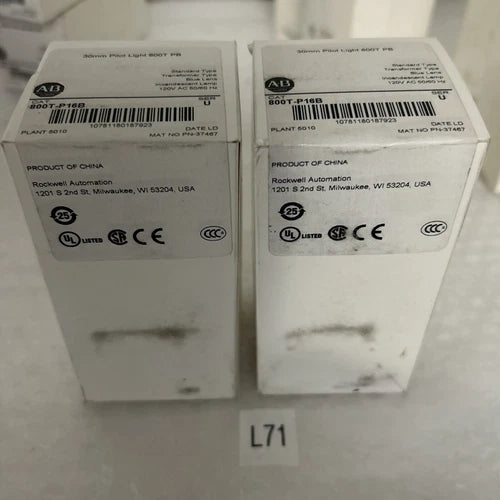 (1) Factory Sealed NEW Allen Bradley 800T-P16B Blue Pilot Light Series (1-qty)