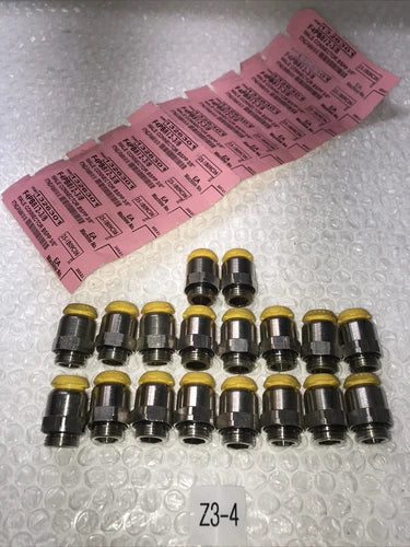 **New Male (Lot Of 18) Connector Push In To Connect Fitting Tube F4PB812-3/8 #
