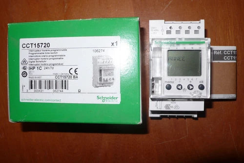 CCT15720 SCHNEIDER ELECTRIC INTERRUPTEUR HORAIRE 24heure/7jours Journalier/Hebdo