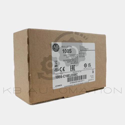 Contactor de segurança 100S-C16EJ23BC 5,5 kW, 16 A, 24 V 50/60 Hz / 24 V CC, 3 pólos de alimentação NA