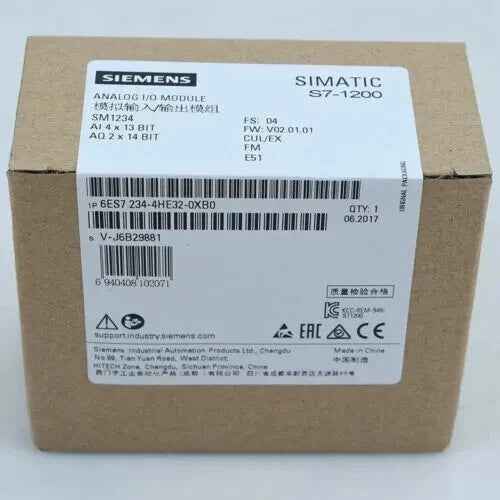 New Siemens 6ES7234-4HE32-0XB0 6ES7 234-4HE32-0XB0 S7-1200 Analog I/O SM 1234