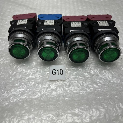(4) IDEC ALN GREEN LED Illuminated Switch Push Button Fast Shipping!+Warranty