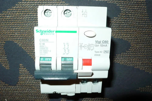 DISJONCTEUR DIFERENTIEL 16A 10mA SCHNEIDER ELECTRIC 2POL 16AMPERE 10miliampere