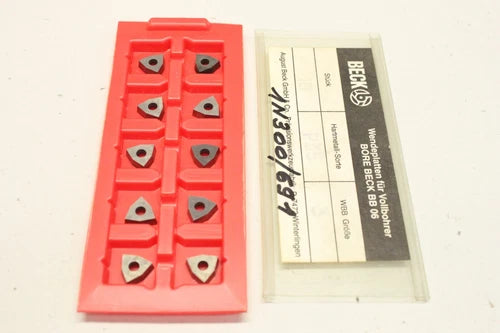 10x BECK 孔径 BB 06 P35 WBB3 Wendeschneidplatten Für Vollbohrer 1N300/691 OVP