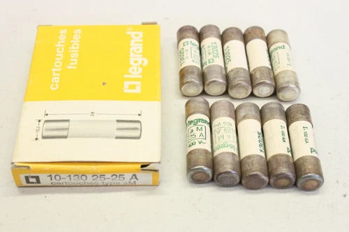 10x 罗格朗 10-130 25-25A 25A 400v Zylindersicherung 10x38 OVP