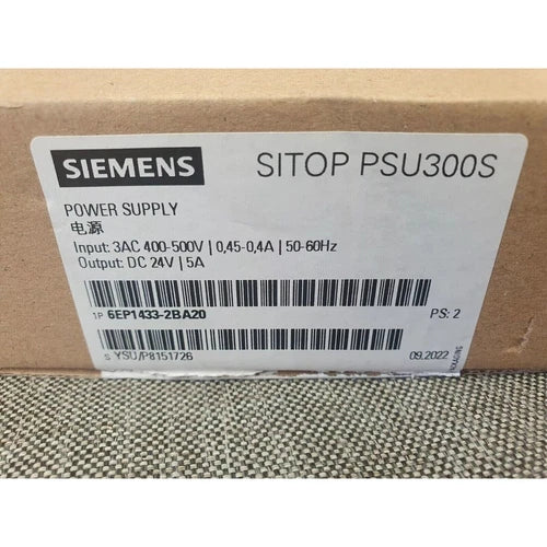 New Siemens 6EP1433-2BA20 SITOP PSU300S Stabilized Power Supply 6EP1 433-2BA20