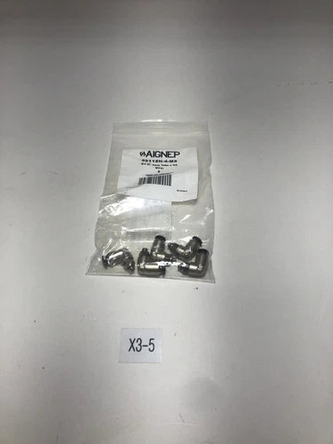 (5) AIGNEP USA Swivel Elbow,90 Deg,TubexBSPP,4x5mm,PK5, 50115N-4-M5