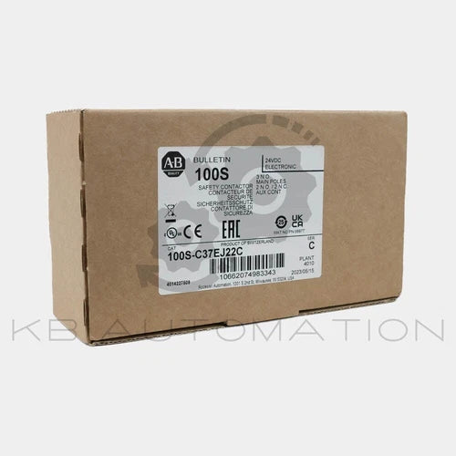 100S-C37EJ22C safety contactor 18.5kW, 37A, 24VDC coil, 3NO power poles, 2NO+2NC
