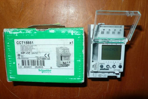 CCT15851 SCHNEIDER ELECTRIC INTERRUPTEUR HORAIRE 24heure/7jours Journalier/Hebdo